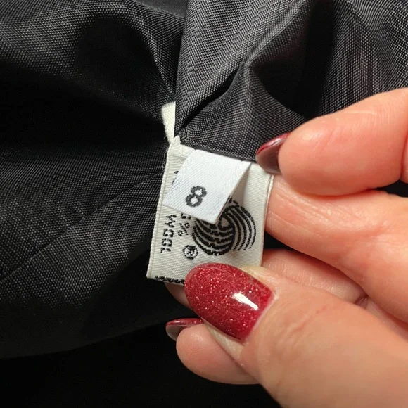 Vintage 100% Wool Pinstriped jacket blazer size 8 - Picture 11 of 13